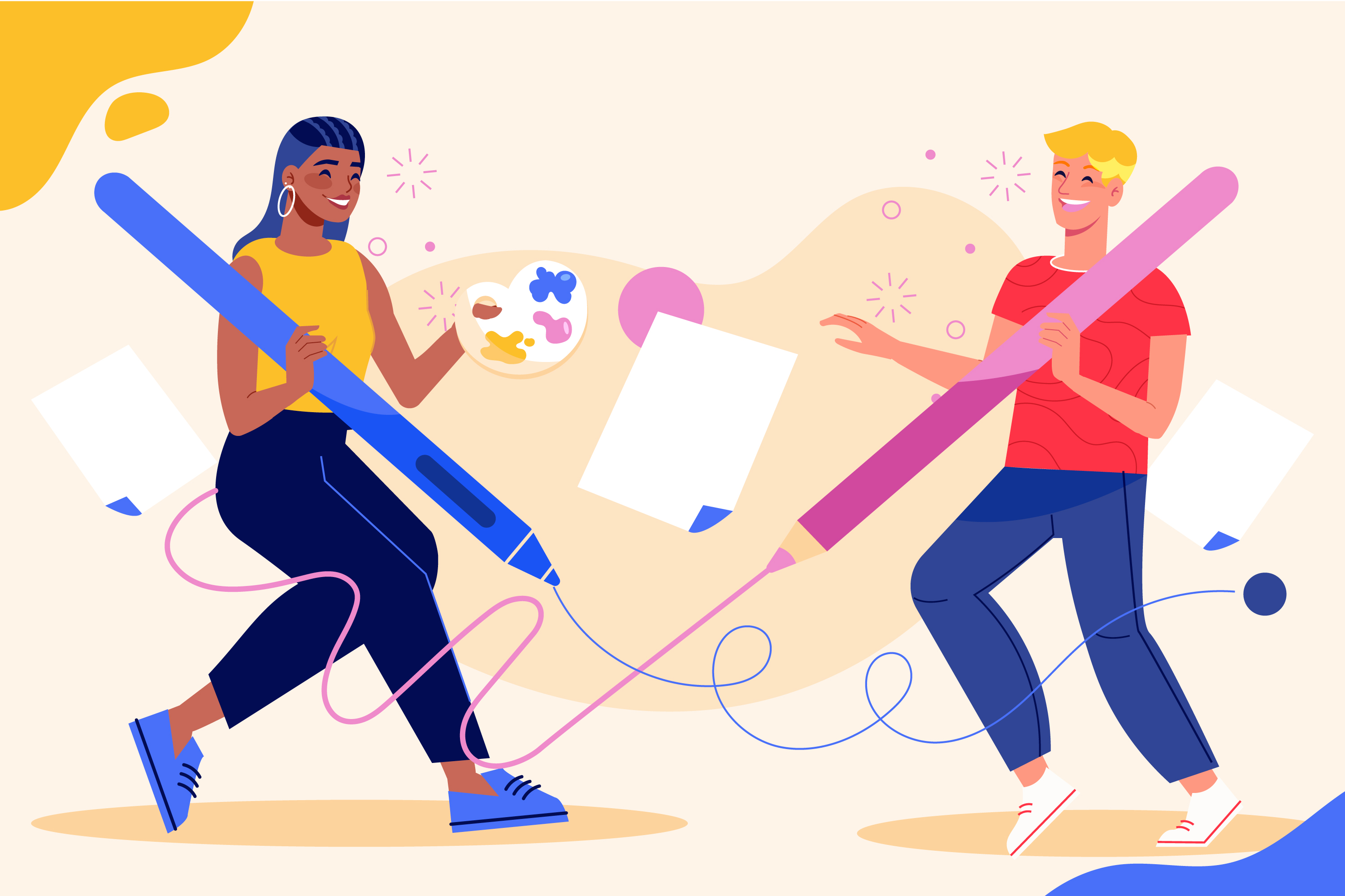 Image deux ados créatifs